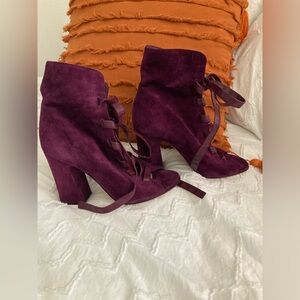 Gianvito Rossu Elegant Purple Lace-Up Women's Shoes 8